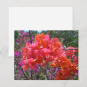 Carte Tropical Pink Bougainvillea Island Floral (Devant / Derrière)