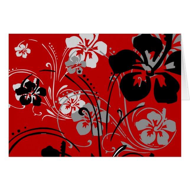 Carte Tropical Serenade (Rouge) (Devant Horizontal)