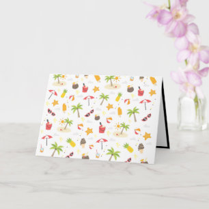 Carte Tropical Summer Beach Vacances Motif Design