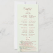 Carte Tropical Sunset Island Wedding Ceremony Program (Dos)