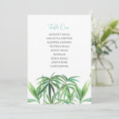 Carte Tropical Wedding Réception Seating Chart (Debout devant)