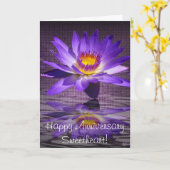 Carte tropicale d'anniversaire de réflexions de (Fleur jaune)