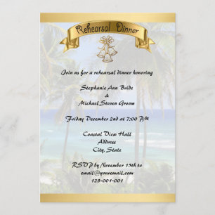 Carte tropicale de répétition de mariage de