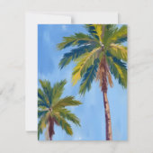 Carte Tropicale Palm Trees Watercolor (Devant)