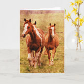 Carte Trot de chevaux (Fleur jaune)