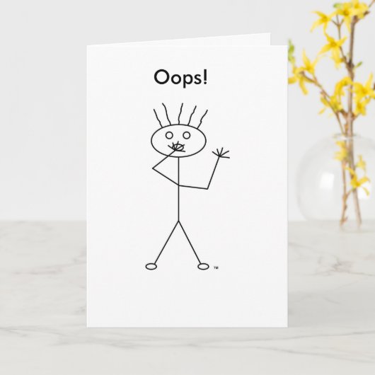 Carte Trottel, Oops ! (Fleur jaune)