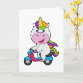 Carte Trottinette Licorne (Fleur jaune)