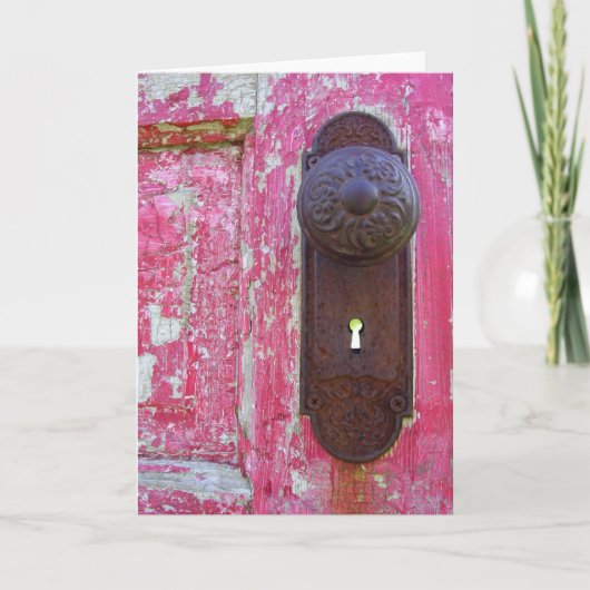 Carte Trou de la serrure rouge de porte (Devant)