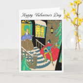 Carte Troubadour de la Saint-Valentin (Fleur jaune)