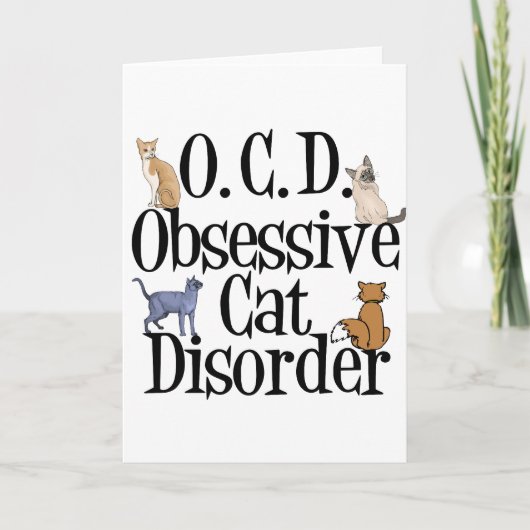 Carte Trouble de chat obsessionnel (Devant)