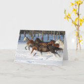 Carte Troupeau De Chevaux De Trakehner Courant Dans La N (Fleur jaune)