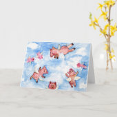 Carte Troupeau de cochons volants (Fleur jaune)