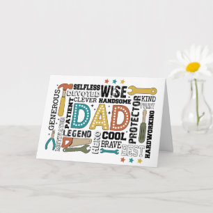 Carte Trousse à outils pour papa : Construite avec amour