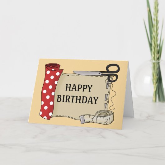 Carte Trousse de Couture Joyeux Anniversaire (Devant)