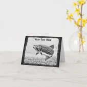 Carte Trout fishing art (Fleur jaune)