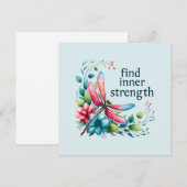Carte Trouver la force intérieure - libellule artistique (Devant / Derrière)