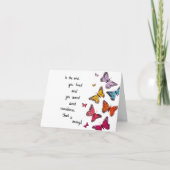 Carte Trouver la force : rappel d'un papillon (Devant)