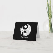 Carte Trouver l'équilibre Zen Yin Yang Noir Blanc (Devant)
