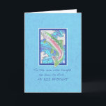 Carte Trouvez le birman de Big Brother<br><div class="desc">This whimsical card features a rainbow trout swimming up a frothy stream, and says "To the man who taught me how to fish. . . MY BIG BROTHER" And on the inside, "You helped me bait my hook, cast my line, and untangle my messes. Je vous félicite. Happy Birthday !...</div>