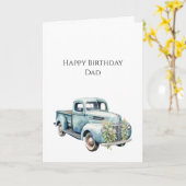 Carte Trucks Dad Birthday (Fleur jaune)