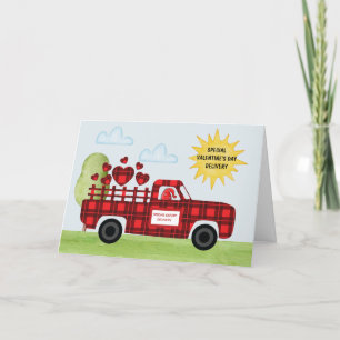 Carte Trucks mignons de coeur d'amour Livraison de Gnome