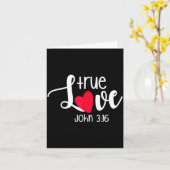 Carte True Love John 3_16 Religious Valentine's Day Chri (Fleur jaune)