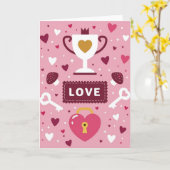 Carte True Love Key To My Heart Card (Fleur jaune)