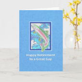 Carte Truite à la grande retraite de Guy (Fleur jaune)