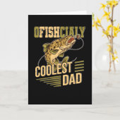 Carte Truite Brown Poisson Pêcheur Pêche Papa Pêcheur (Fleur jaune)