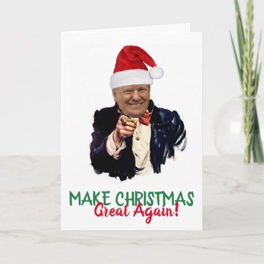 Carte TRUMP 2020 Rendre Noël magnifique ! (Devant)