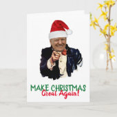 Carte TRUMP 2020 Rendre Noël magnifique ! (Fleur jaune)