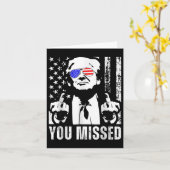 Carte Trump 2024, Drapeau américain, vous avez manqué dr (Fleur jaune)