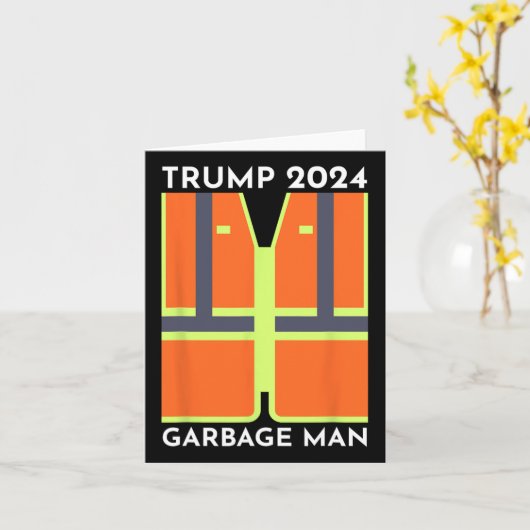 Carte Trump 2024 Garbage Man Funny Garbage Patriots Supp (Fleur jaune)