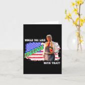 Carte Trump 2024 Voulez-Vous La Liberté Avec Ces Frites  (Fleur jaune)