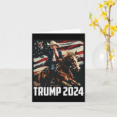 Carte Trump 2025 4 juillet Amérique patriotique indépend (Fleur jaune)