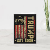 Carte Trump 2028 Vote Donald Trump America Drapeau améri (Devant)