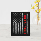 Carte Trump 2028 Vote Donald Trump America Drapeau améri (Fleur jaune)