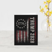 Carte Trump 2028 Vote Donald Trump America Drapeau améri (Fleur jaune)