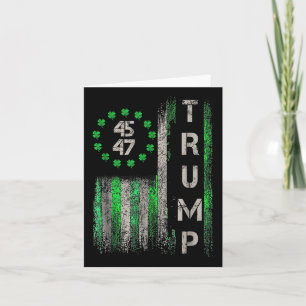 Carte Trump 45 47 Jour Vintage du drapeau américain St. 