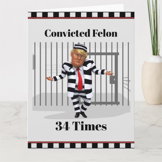 Carte Trump a condamné Felon Greeting Card (Devant)