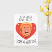Carte Trump à la Saint-Valentin : Poutine est prêt à par (Fleur jaune)