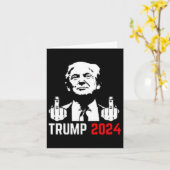 Carte Trump arrête ce Doigts 2024 Amérique Flagfun (Fleur jaune)