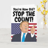 Carte Trump Arrêter Le Nombre Anniversaire (Fleur jaune)