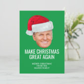 Carte Trump avec Santa Hat - Rendre Noël magnifique (Debout devant)