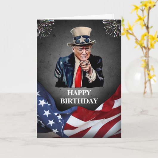 Carte Trump Birday Cad (Fleur jaune)