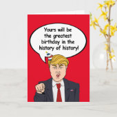 Carte Trump Birthday Card - Le plus grand anniversaire d (Fleur jaune)