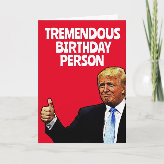 CARTE TRUMP BIRTHDAY FUNNY GREETING CARD (Devant)