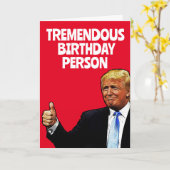 CARTE TRUMP BIRTHDAY FUNNY GREETING CARD (Fleur jaune)