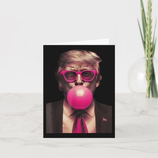 Carte Trump Bubble Gum drôle (Devant)