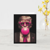Carte Trump Bubble Gum drôle (Fleur jaune)